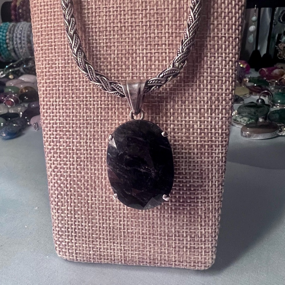 Sri Lankan Raw Sapphire Pendant